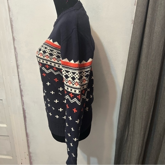 Wacko Maria Women’s Wool Pullover Sweater Intarsia Medium Fall Blue Medium - Picture 3 of 6